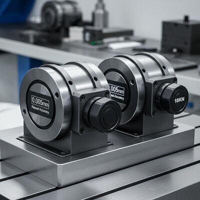 Hardened Steel Axis Fixtures with 18KN Locking Force and 0.005mm Repeat Accuracy for CNC Machining